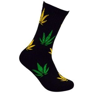 2 Pair Pot Leaf Socks Mary Jane Thick Quality